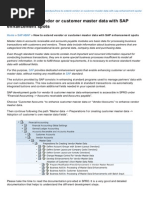 Sapuniversity - Eu-How To Extend Vendor or Customer Master Data With SAP Enhancement Spots