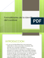 Formalidades de La Identificación Del Cadáver