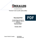 Gonzalez October 2013 Maryland Poll