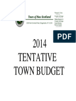 New Scotland 2014 Tentative Budget