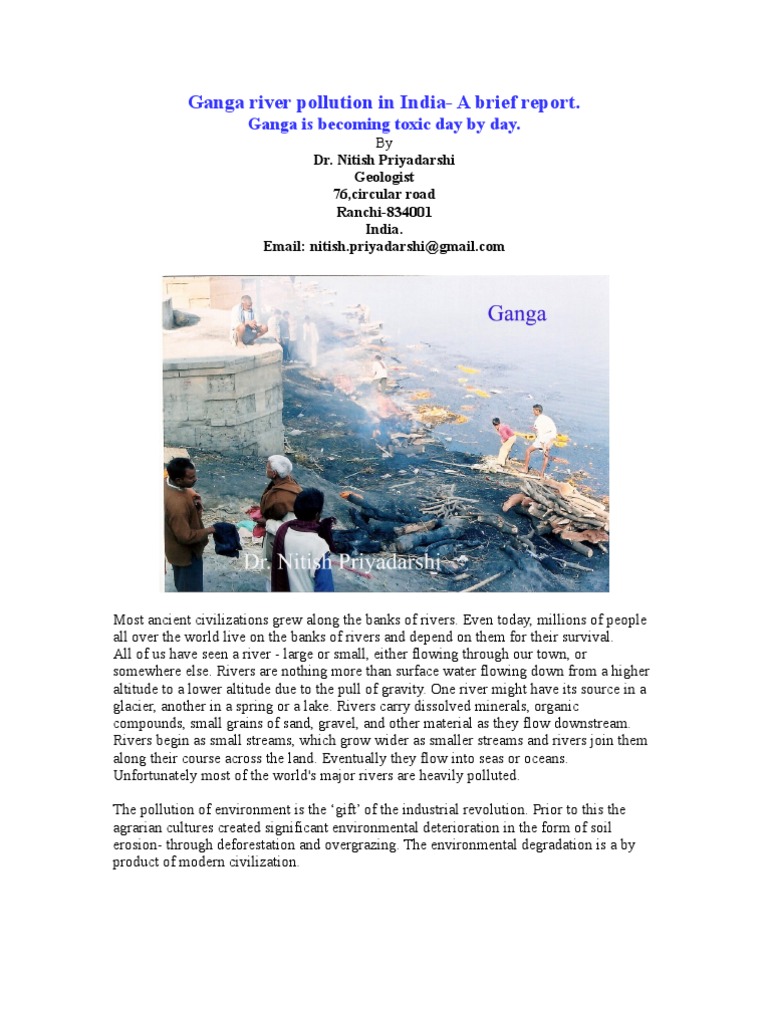 Ganga River Pollution Overview | PDF | River | Sewage Treatment