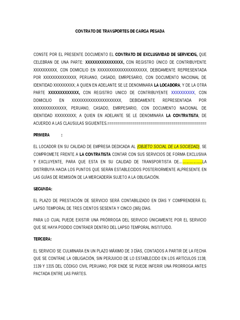 Contrato de Exclusividad de Servicios | PDF | Arbitraje | Instituciones  sociales