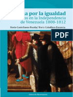 La Lucha Igualdad Los Pardos en La Independencia de Venezuela