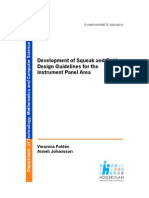 Development of Squeak and Rattle Design Guidelines For The Instrument Panel Area