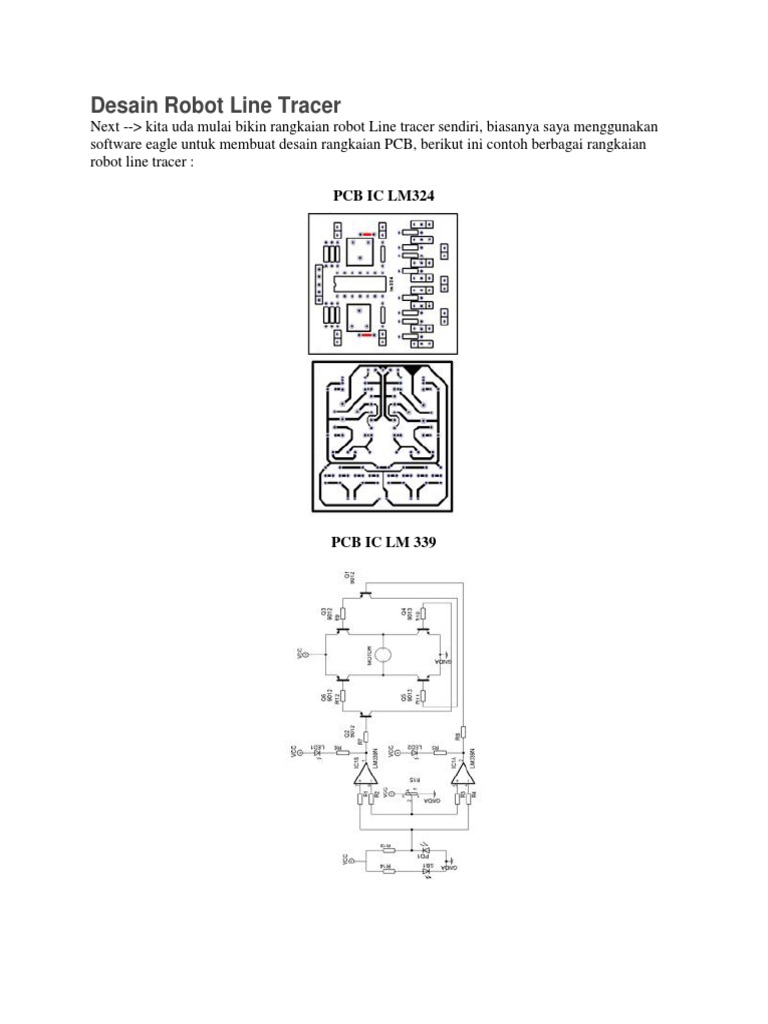 Desain Rangkaian Robot Line Tracer | PDF