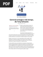 Gestão do tempo deve ser trocada por gerenciamento da energia