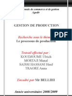 Groupe N°40 - Le Processus de Production