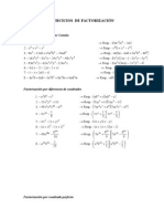 Ejercicios de Factorizacion