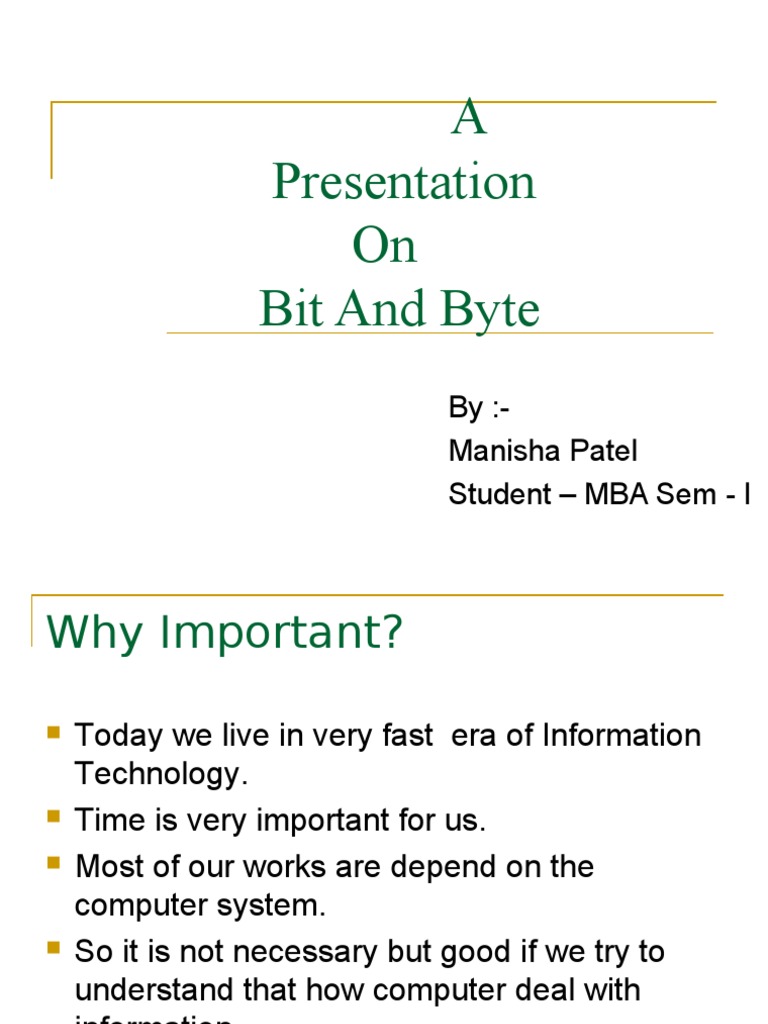 Understanding Bits and Bytes in Computing | PDF | Bit | Byte