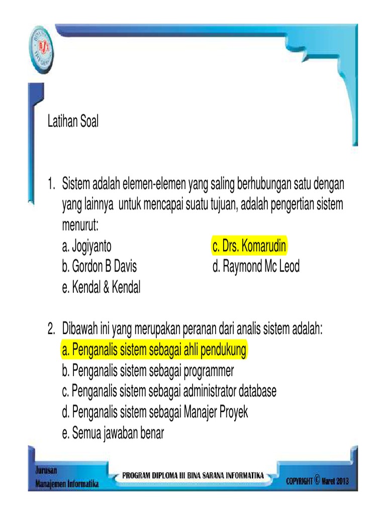 Kumpulan Soal Apsi Bsi