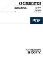 Sony Ke-32ts2u, 32ts2e Panel Module Service Manual (9-878-210-01)