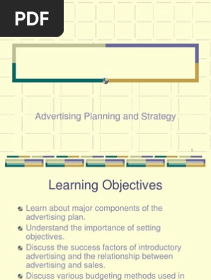 Advertising Planning and Strategy