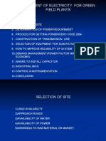 Management of electic plant