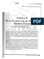 ESTATUTO DEL DOCENTE Cap X de La Clasificación Del Personal Pág 66-68