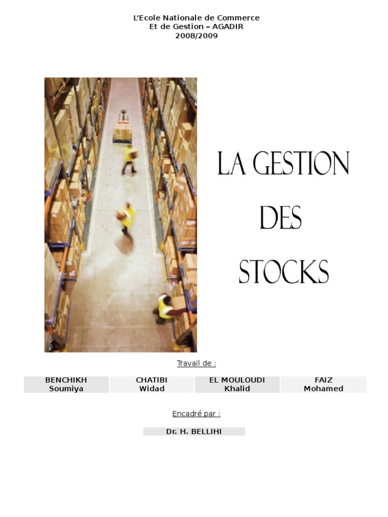 Groupe N°16 - La Gestion Des Stocks | PDF | Inventaire | Gestion de la ...