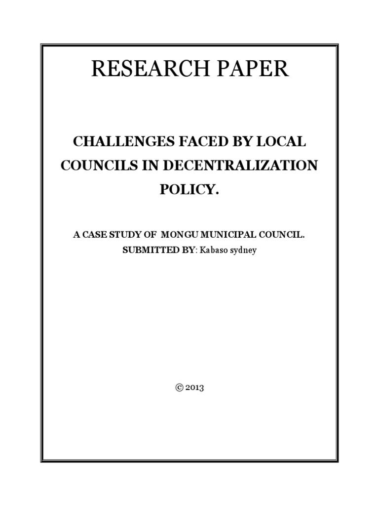 Challenges Faced by Local Councils in Zambia | PDF | Governance ...