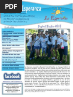 La Esperanza 3rd Quarter Newsletter SPANISH