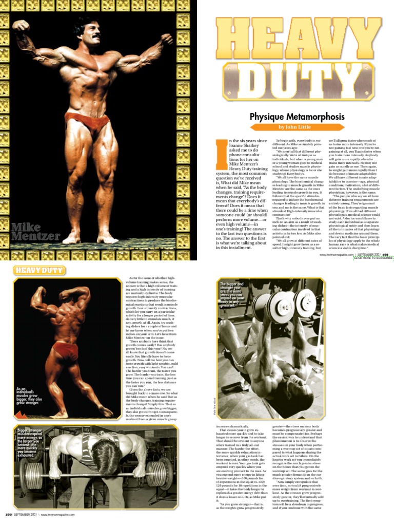 Mike Mentzer Heavy Duty Training System IronMan