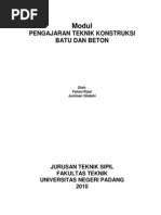 Download Modul Teknik Konstruksi Batu Dan Beton by Deni Sondjaja SN176983584 doc pdf