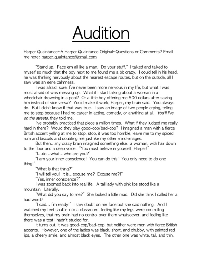 Overcoming Audition Anxiety | PDF | Leisure