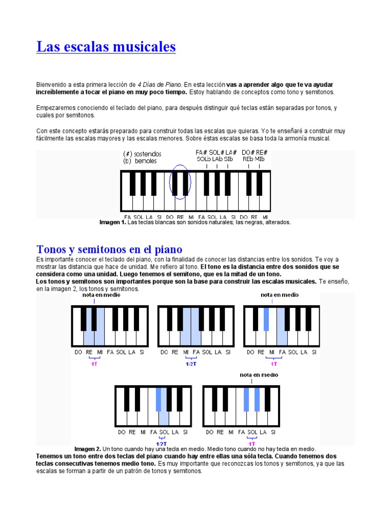 Las Escalas Musicales | PDF | Escala (música) | Acorde (Música)