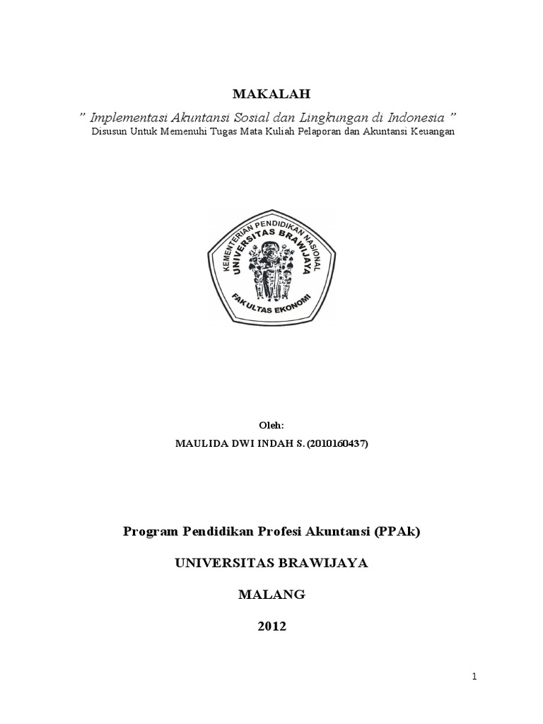 81146720 Makalah Akuntansi Sosial Lingkungan