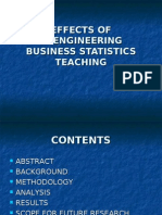 Effects of Re Engineering Business Statistics Teaching