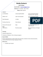 Theater Resume PDF