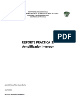 Reporte Practica 3 Electrónica Operacional (Retroalimentacion Negativa)