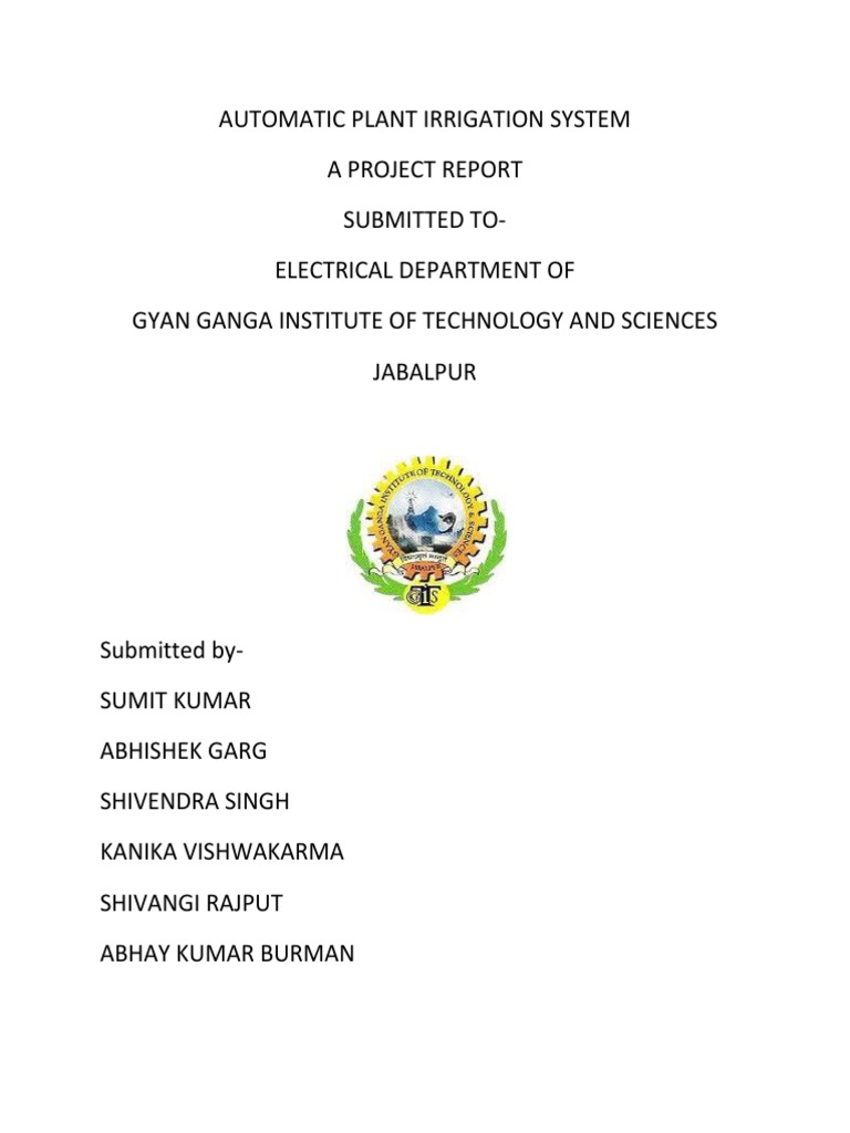 Automatic Plant Irrigation System Report | PDF | Capacitor | Resistor