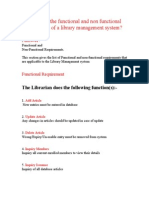 What Are The Functional and Non Functional Requirements of A Library Management System