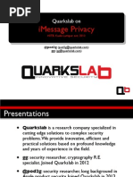 How Apple Can Read Your Imessages and How You Can Prevent It - QuarksLab Report