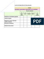 matriz de frecuencia durante