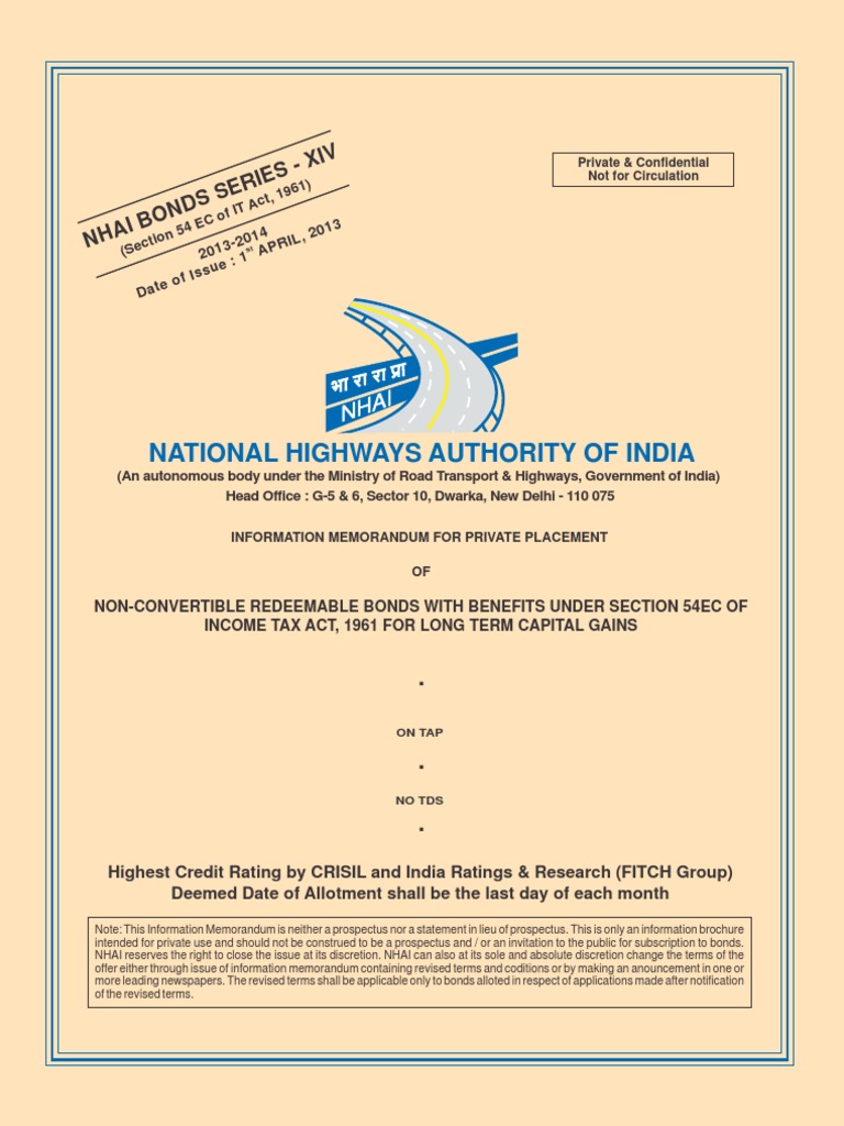 Nhai Im 201314 020413 PDF Bonds (Finance) Cheque