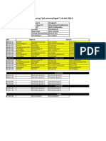 Tabell Fotball Turnering "På Samme Laget" 19 Okt 2013