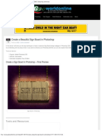 Create A Beautiful Sign Board in Photoshop - GeoWorldOnline (GWO) Computing