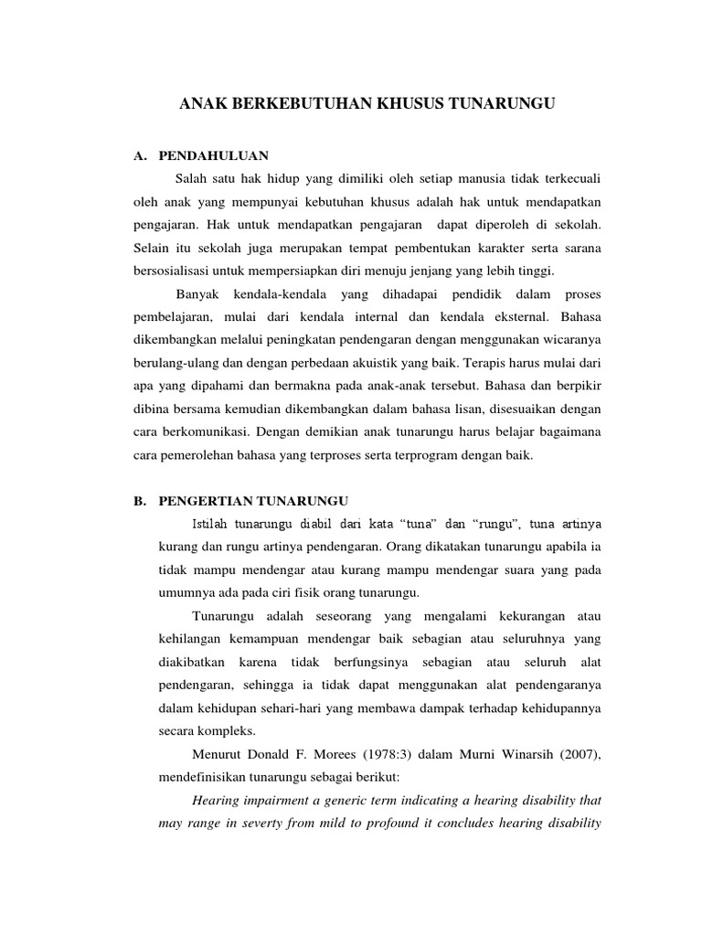 Anak Berkebutuhan Khusus Tunarungudocx Anak Berkebutuhan Khusus Tunarungudocx