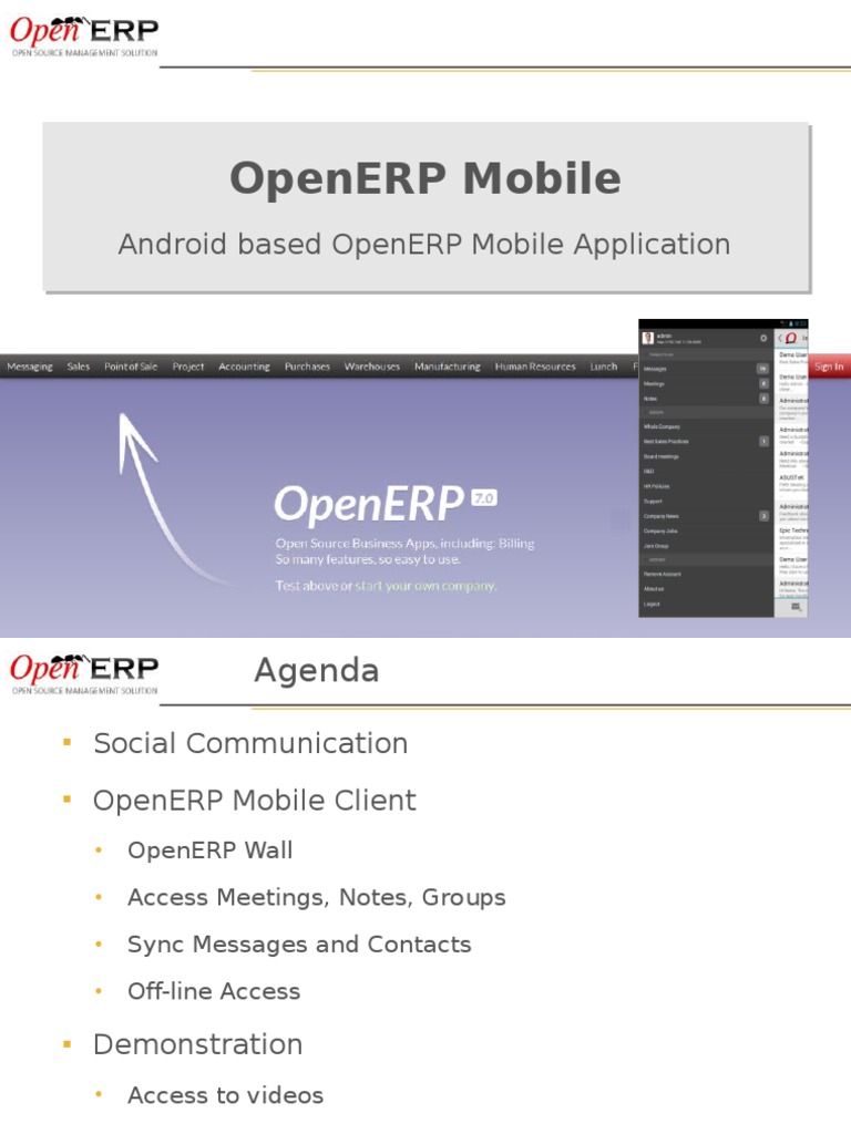 OpenERP Mobile App Overview for Android | PDF | Android (Operating ...