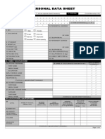 Personal Data Sheet