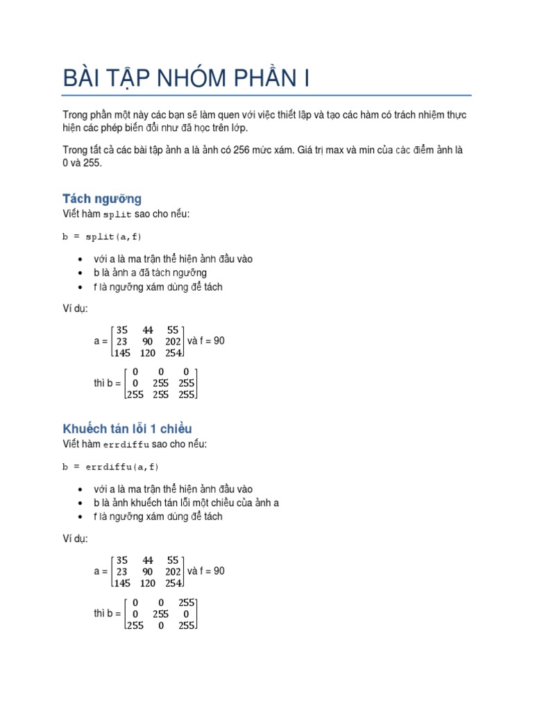 Bai Tap 1 | PDF