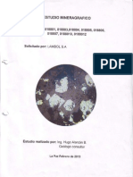 Análisis mineralógico y químico de muestras de mena