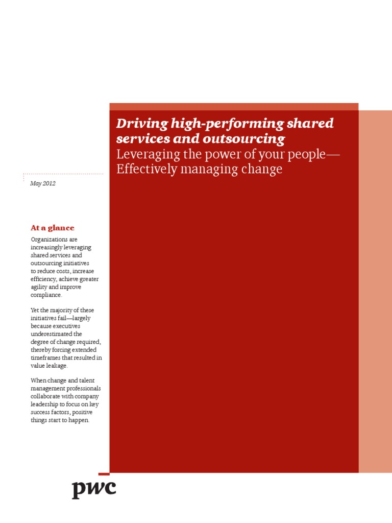 PWC Driving High Performing Shared Services Outsourcing | PDF ...