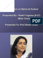 Naina Lal kidwal leadership  Presentation