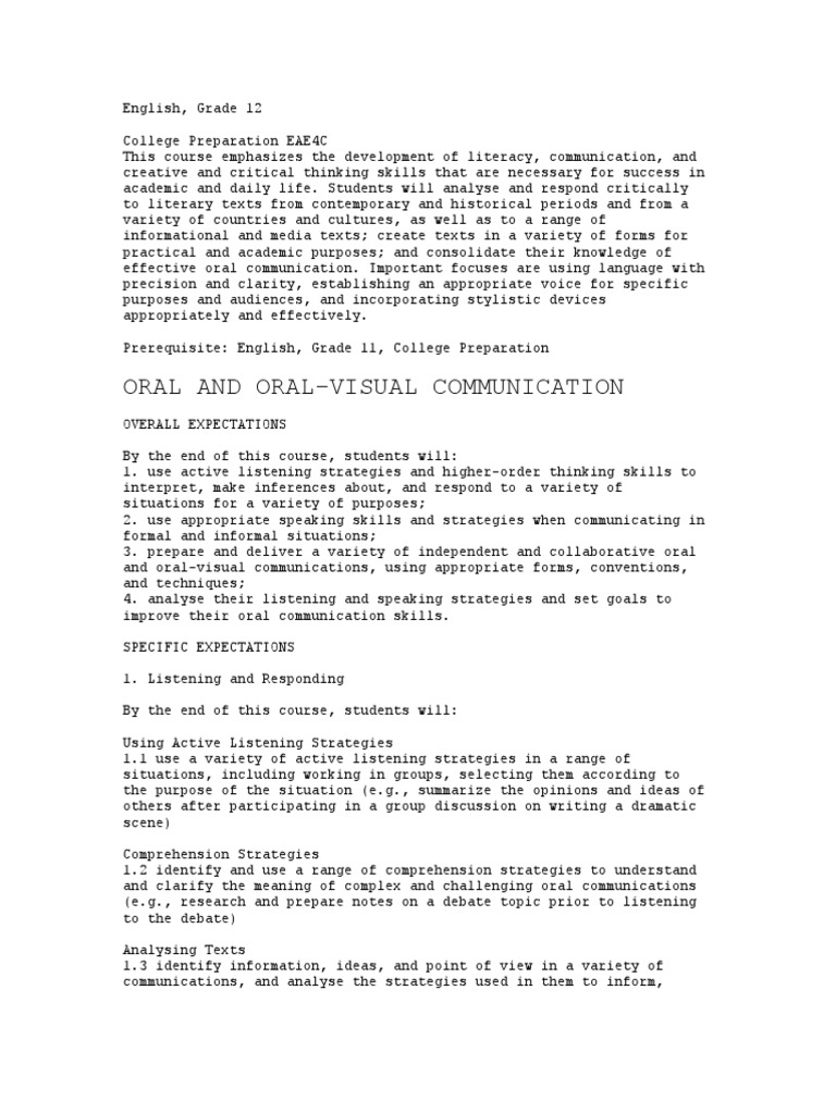 Curriculum Eae 4c | PDF | Rhetoric | Essays