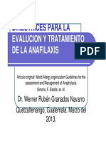 Anafilaxis Evaluacion y Tratamiento