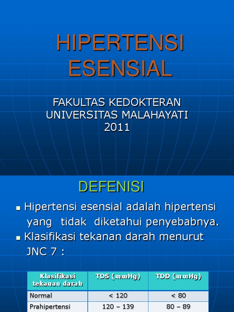 Hipertensi Esensial Hypertension Cardiovascular Diseases