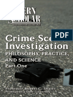 Crime Scene Investigation Philosophy Practice and Science Part I Robert C Shaler