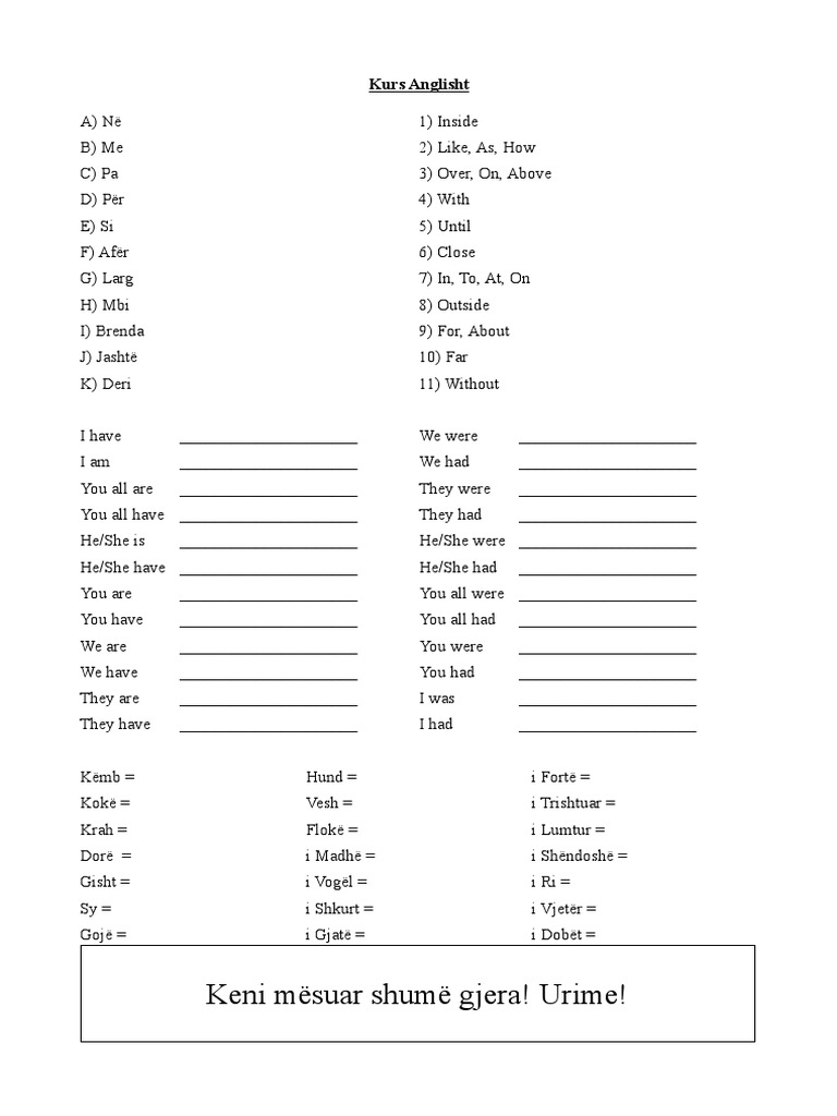 English Course Test (Beginner) | PDF | Language Arts & Discipline