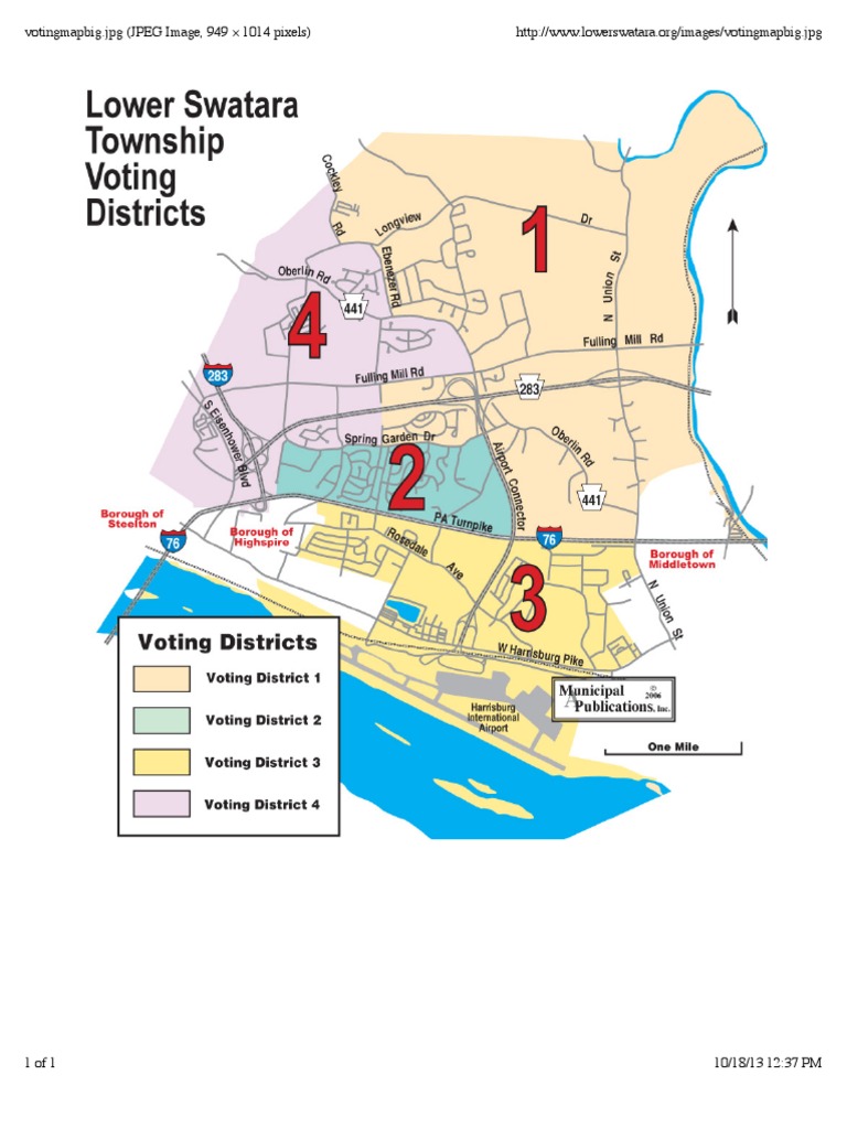 Lower Swatara Township Voting Districts Map PDF