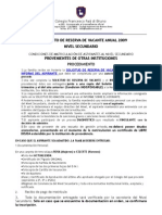 2009 - Admision - Condiciones para Alumnos de Otras Instituciones